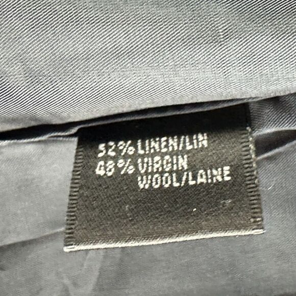 Lafayette 148 New York Blazer Womens 4 Linen Wool Notched Lapel Cuffed Jacket - Picture 3 of 16